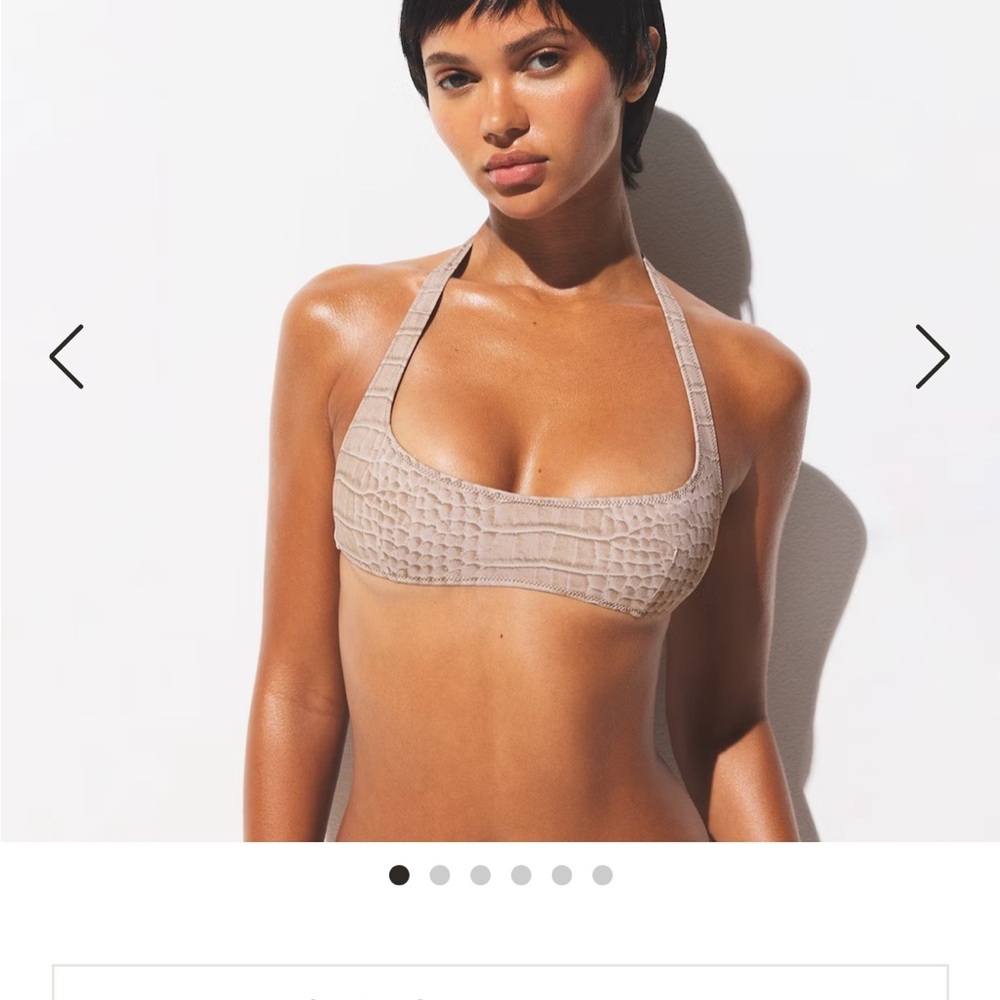 Crocodile Texture Bikini Top